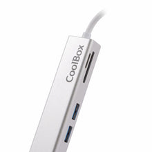 Fehér CoolBox USB-C dokkoló HDMI és kártyaolvasóval