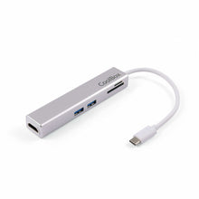 Fehér CoolBox USB-C dokkoló HDMI és kártyaolvasóval