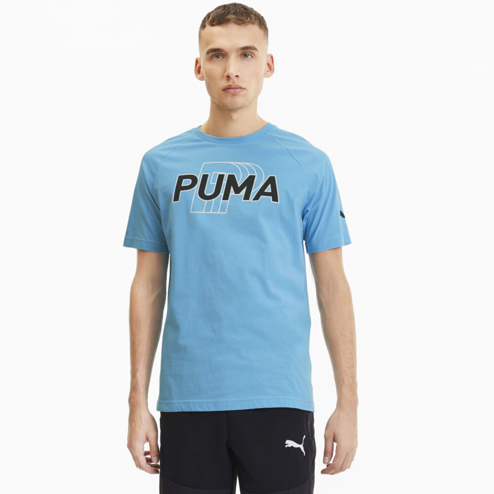 Világoskék Puma férfi sportpóló
