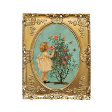 Baroque style framed wall painting with ornate floral detailing