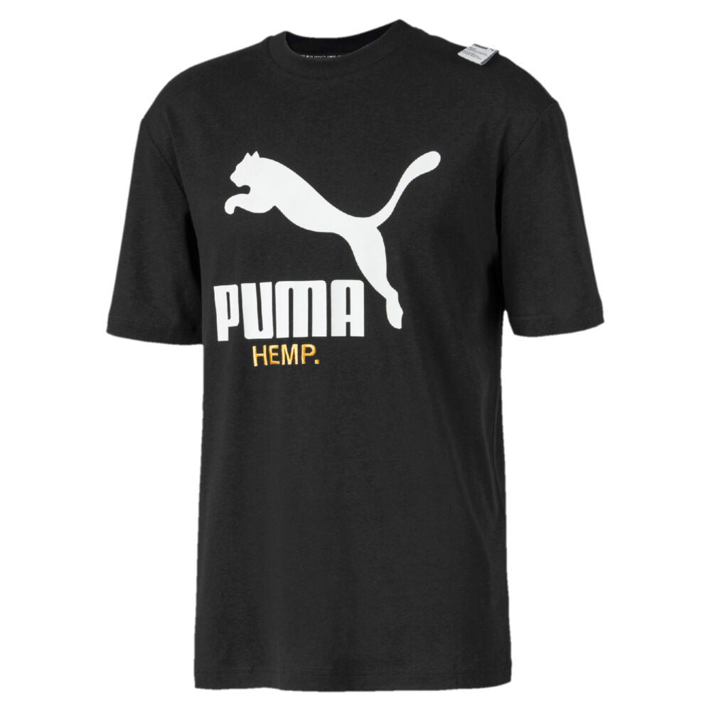 Fekete Puma férfi loose fit sportpóló L méretben
