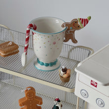 Gingerbread man ceramic mug with matching spoon