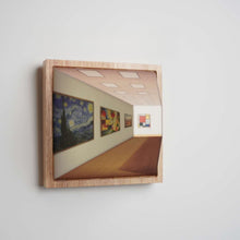 3D gallery wall lamp with art-inspired design and cordless rechargeable LED lighting