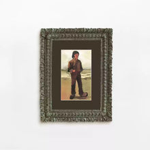 Baroque style 5-piece wall art set with vintage prints, ornate gold frames, mini frames, and decorative mirror