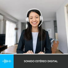 Fehér Logitech H390 USB headset mikrofonnal