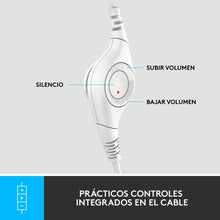 Fehér Logitech H390 USB headset mikrofonnal