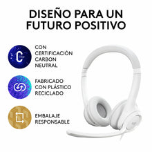 Fehér Logitech H390 USB headset mikrofonnal
