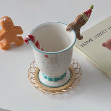 Gingerbread man ceramic mug with matching spoon