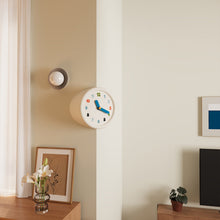 White double-sided corner clock with dots dial