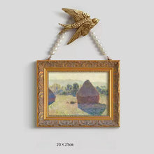 Vintage French wall art set of 5 with countryside-inspired artwork