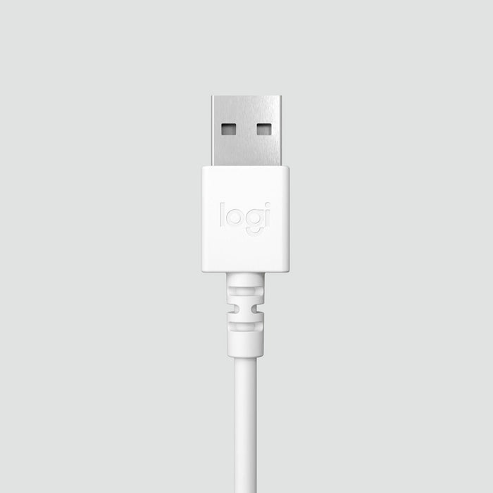Fehér Logitech H390 USB headset mikrofonnal