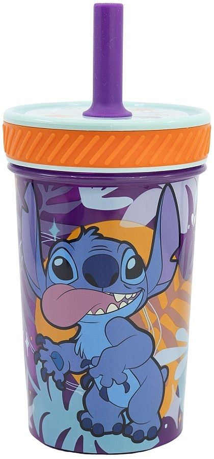 Stitch mintás műanyag pohár szívószállal