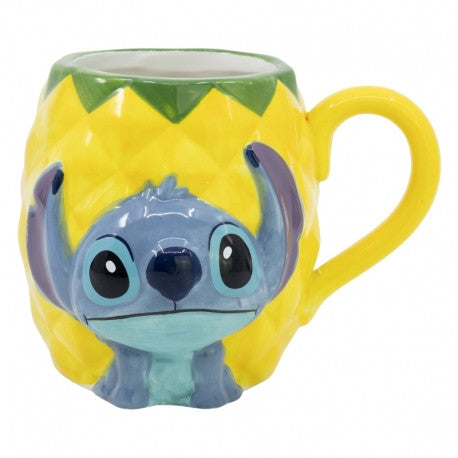 3D kerámia bögre Stitch ananász mintával