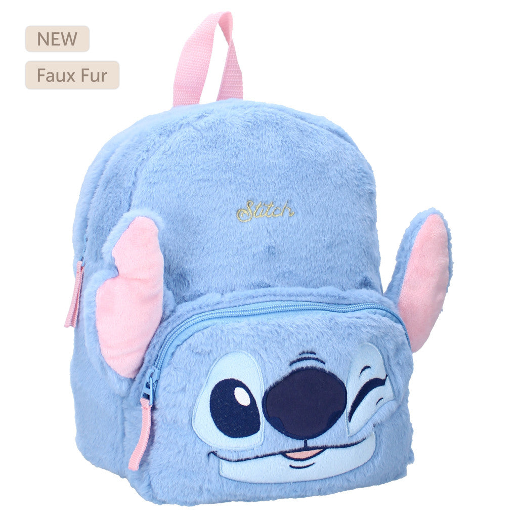 Stitch 3D bársony iskolatáska