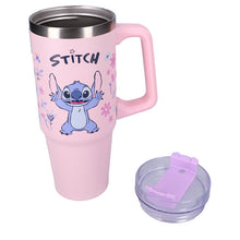 Rózsaszín Stitch Aloha rozsdamentes acél thermo kulacs