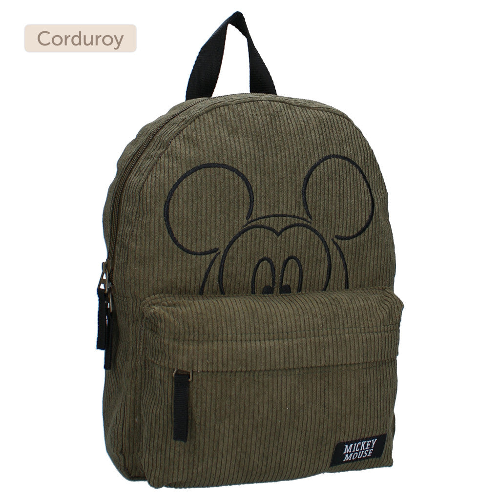 Mickey egér mintás bársony iskolatáska