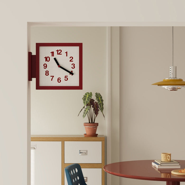 Square View Double-Sided Clock-0