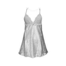 Pezsgő színű női szatén-csipke babydoll
