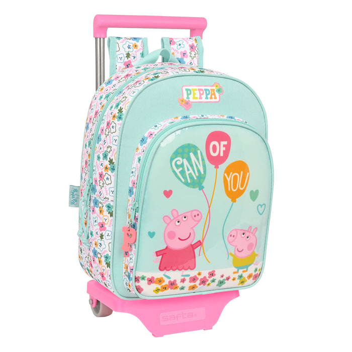 Kék Peppa Pig gurulós iskolatáska