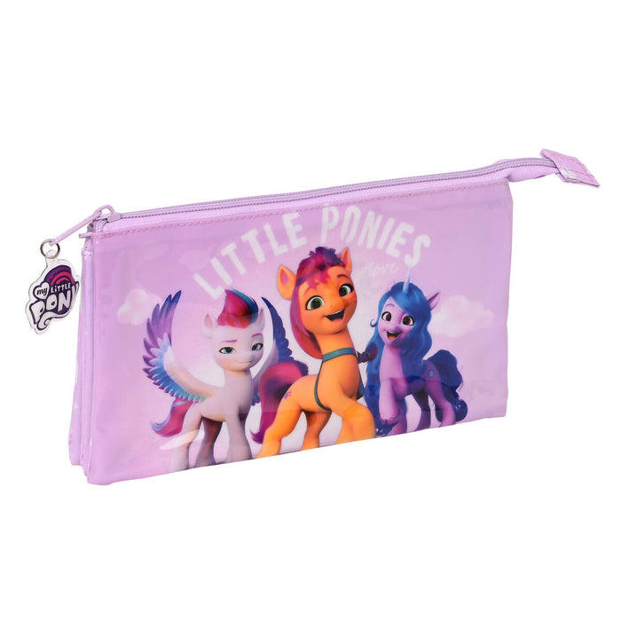 Lila My Little Pony háromrekeszes tolltartó