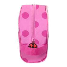 Fukszia Lady Bug iskolai neszesszer hordozófüllel