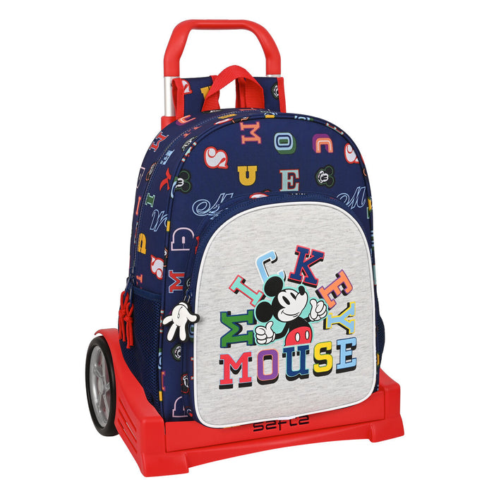 Sötétkék Mickey Mouse Clubhouse gurulós iskolatáska