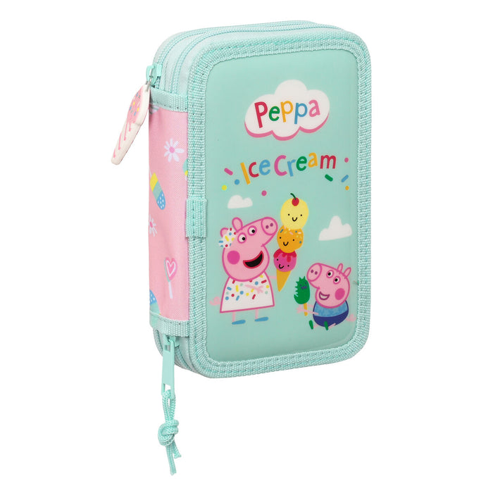 Peppa Pig rózsaszín és mentazöld dupla tolltartó