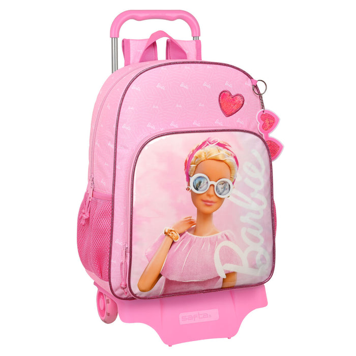 Rózsaszín Barbie gurulós iskolatáska