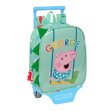 Zöld Peppa Pig gurulós iskolatáska