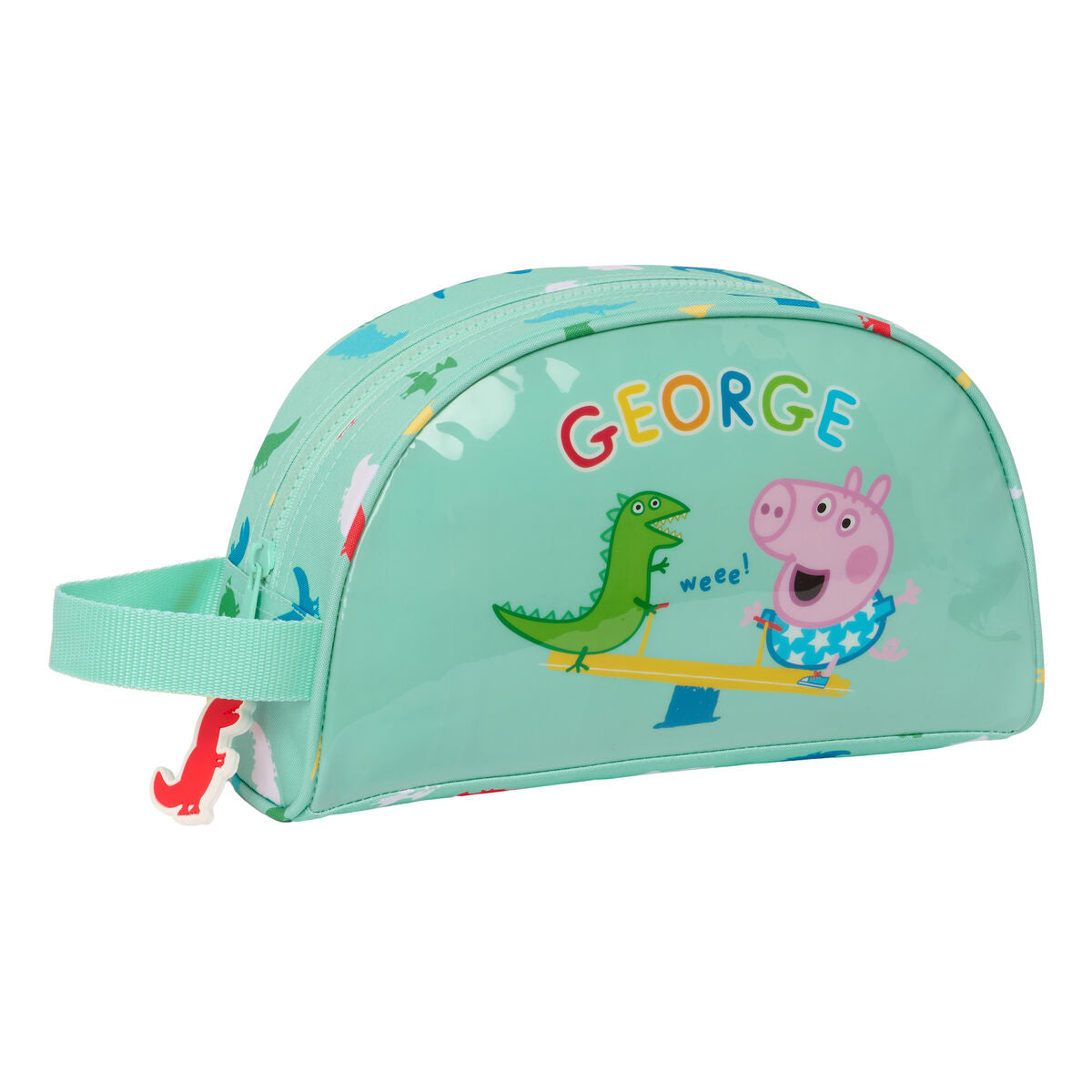 Menta színű Peppa Pig George iskolai neszesszer