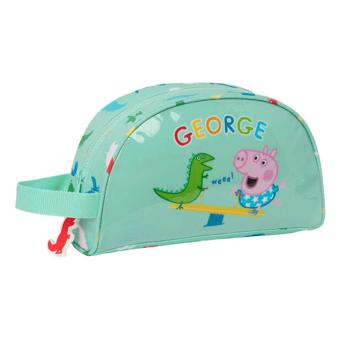 Menta színű Peppa Pig George iskolai neszesszer