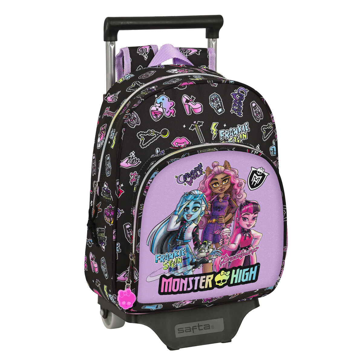 Fekete Monster High Creep gurulós iskolatáska