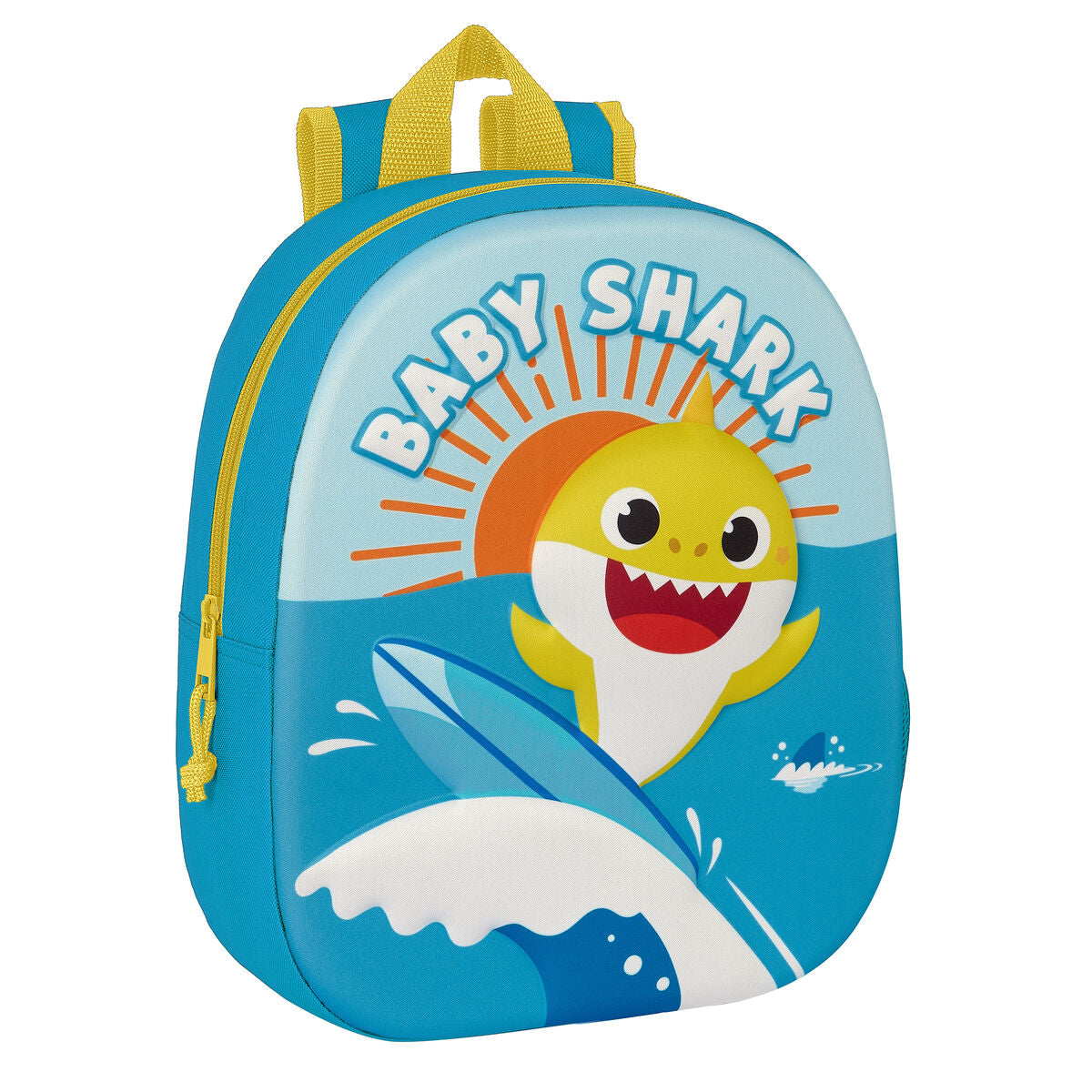 Kék Baby Shark 3D iskolatáska
