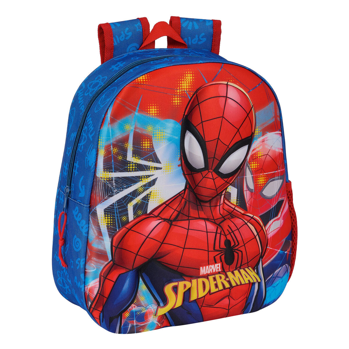 Piros-sötétkék Spider-Man 3D iskolatáska