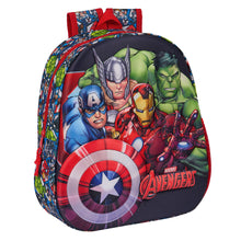 Fekete-piros The Avengers óvodai hátizsák 3D mintával