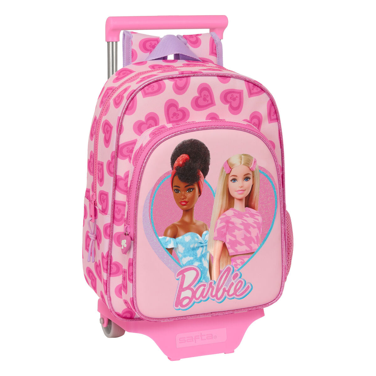 Rózsaszín Barbie Love gurulós iskolatáska