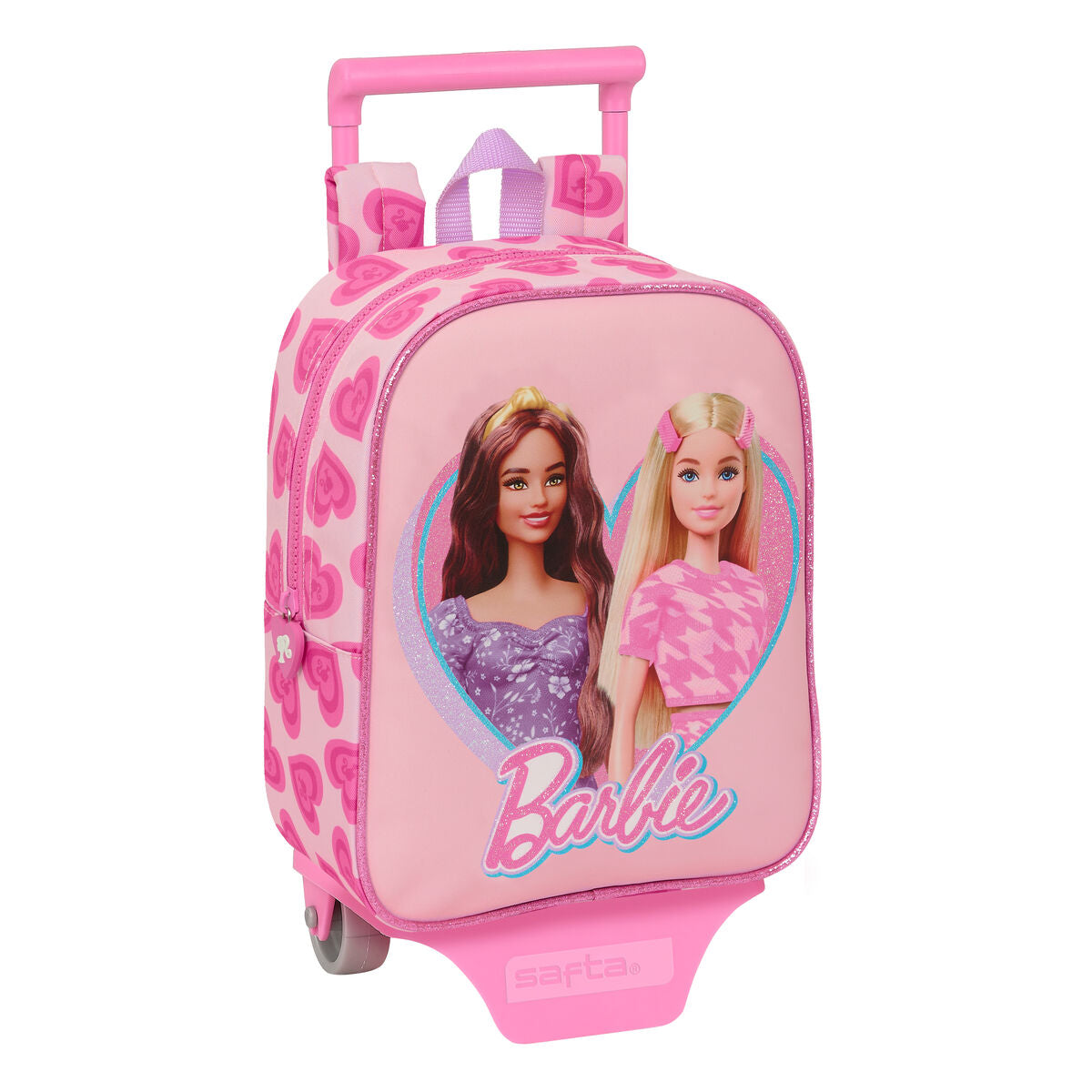 Rózsaszín Barbie Love gurulós iskolatáska