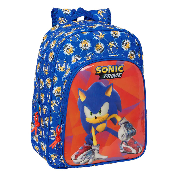 Kék Sonic Prime iskolatáska gyerekeknek
