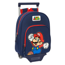 Sötétkék Super Mario gurulós iskolatáska