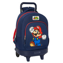 Sötétkék Super Mario gurulós iskolatáska