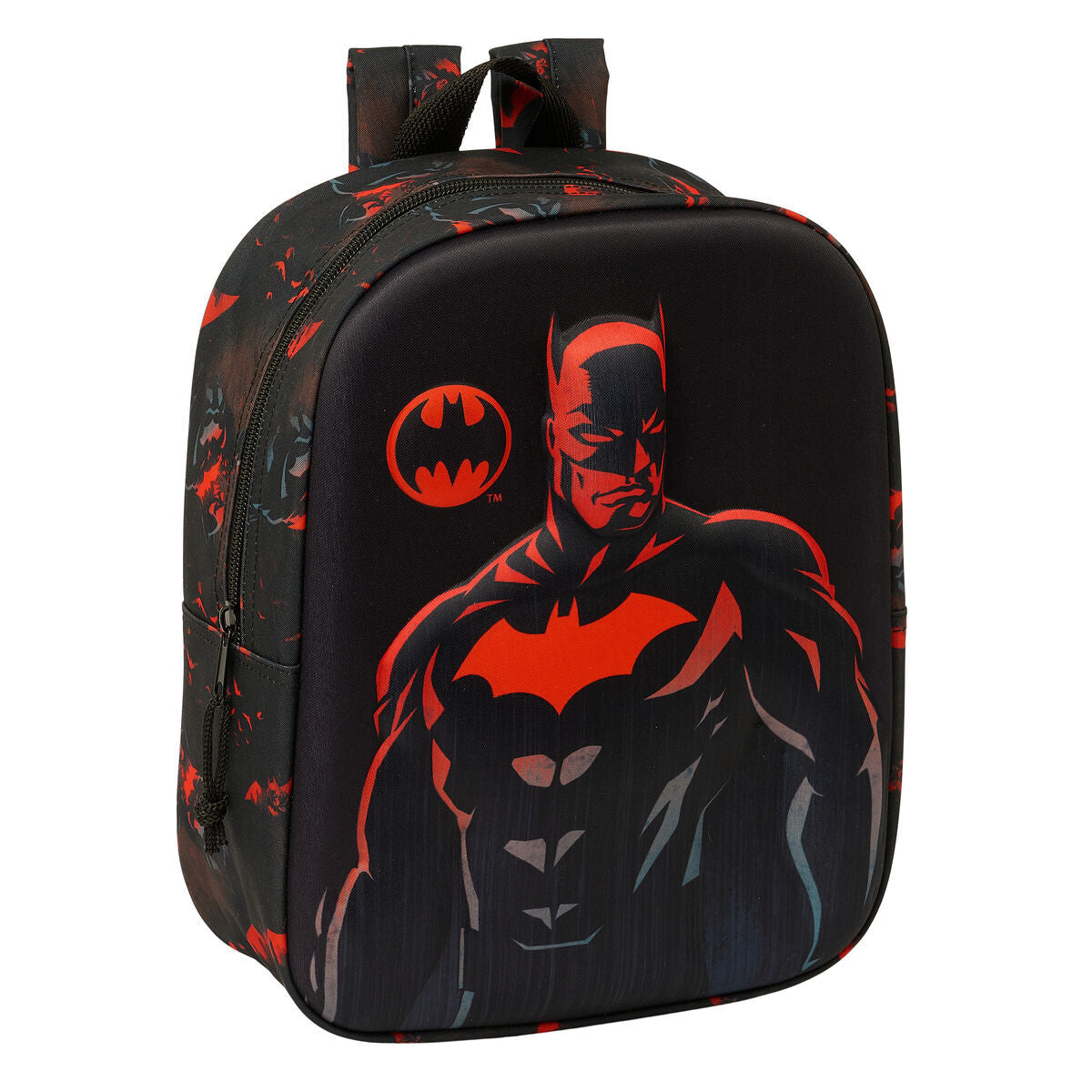 Fekete Batman iskolatáska 3D mintával