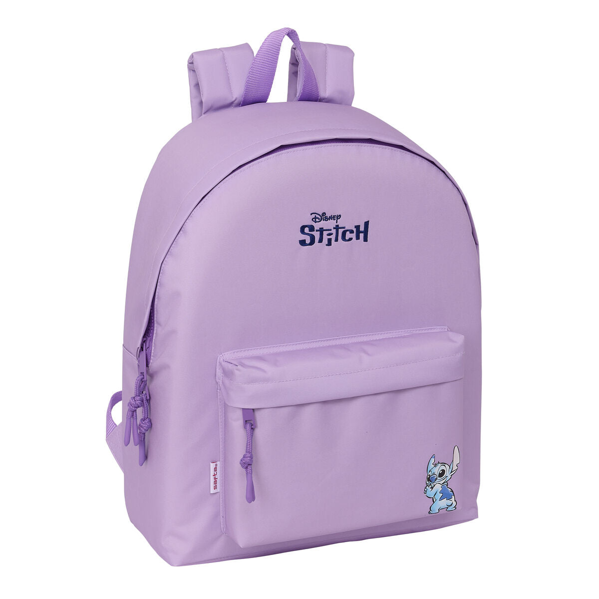 Kék-lila Stitch iskolatáska cipzárral