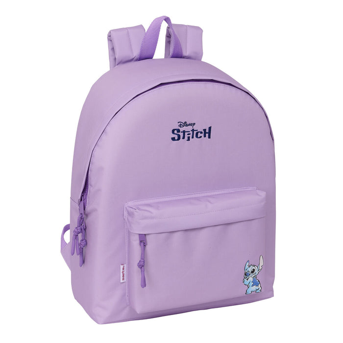 Kék-lila Stitch iskolatáska cipzárral