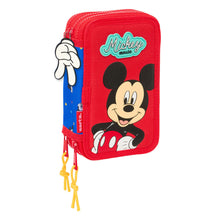 Kék Mickey Mouse Clubhouse háromrekeszes tolltartó 37 darabos készlettel