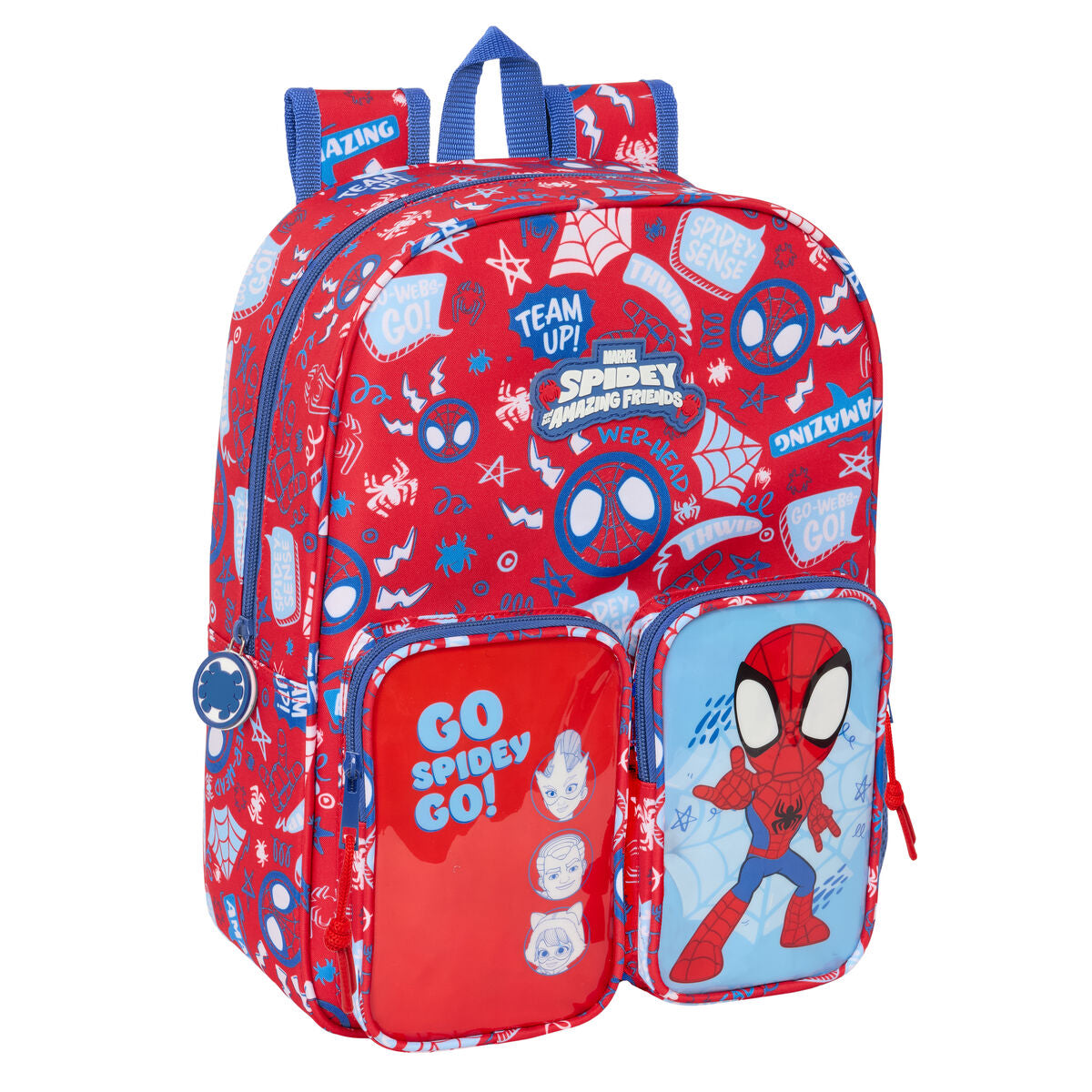 Kék-piros Spider-Man Rescue iskolatáska
