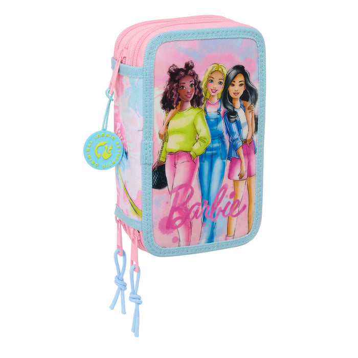 Barbie Painterly rózsaszín és égszínkék töltött tolltartó