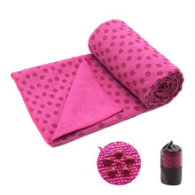 Csúszásgátlós jógatörölköző ajándék táskával-pink-1