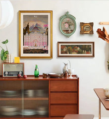 Set of four vintage French-style framed wall art prints