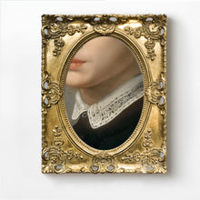Baroque style framed wall painting with ornate floral detailing