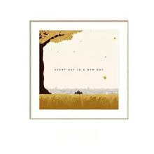 Every Day Is a New Day acrylic wall art with minimalist scenic artwork